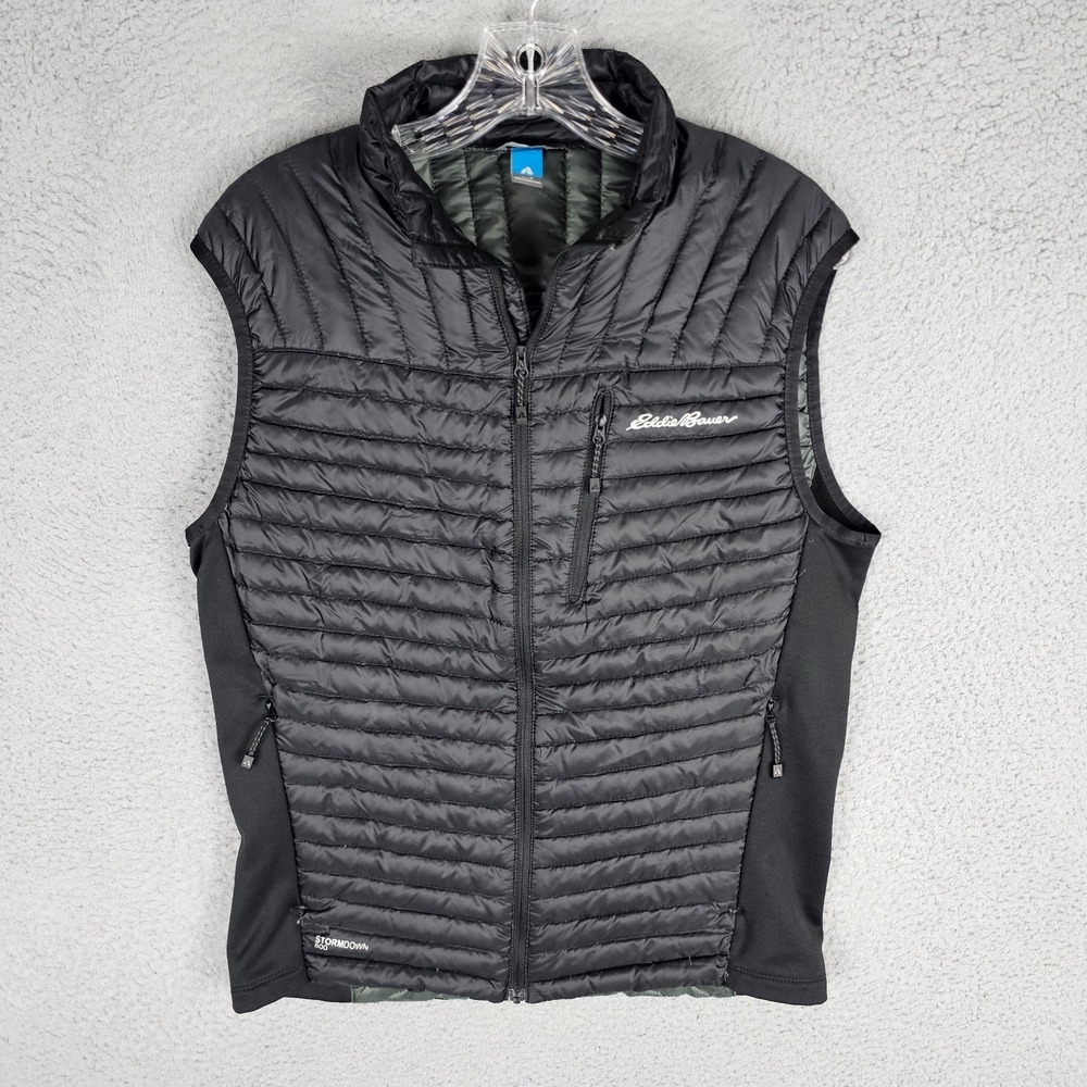 Eddie Bauer Stormdown 800 Puffer Vest‎ Mens Small Sleeveless Full Zip 1227DWR